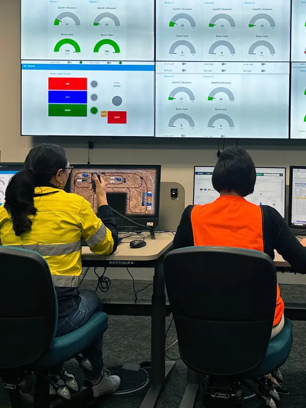 Autonomous Remote Control Room With 2 People Working
